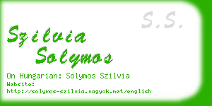 szilvia solymos business card